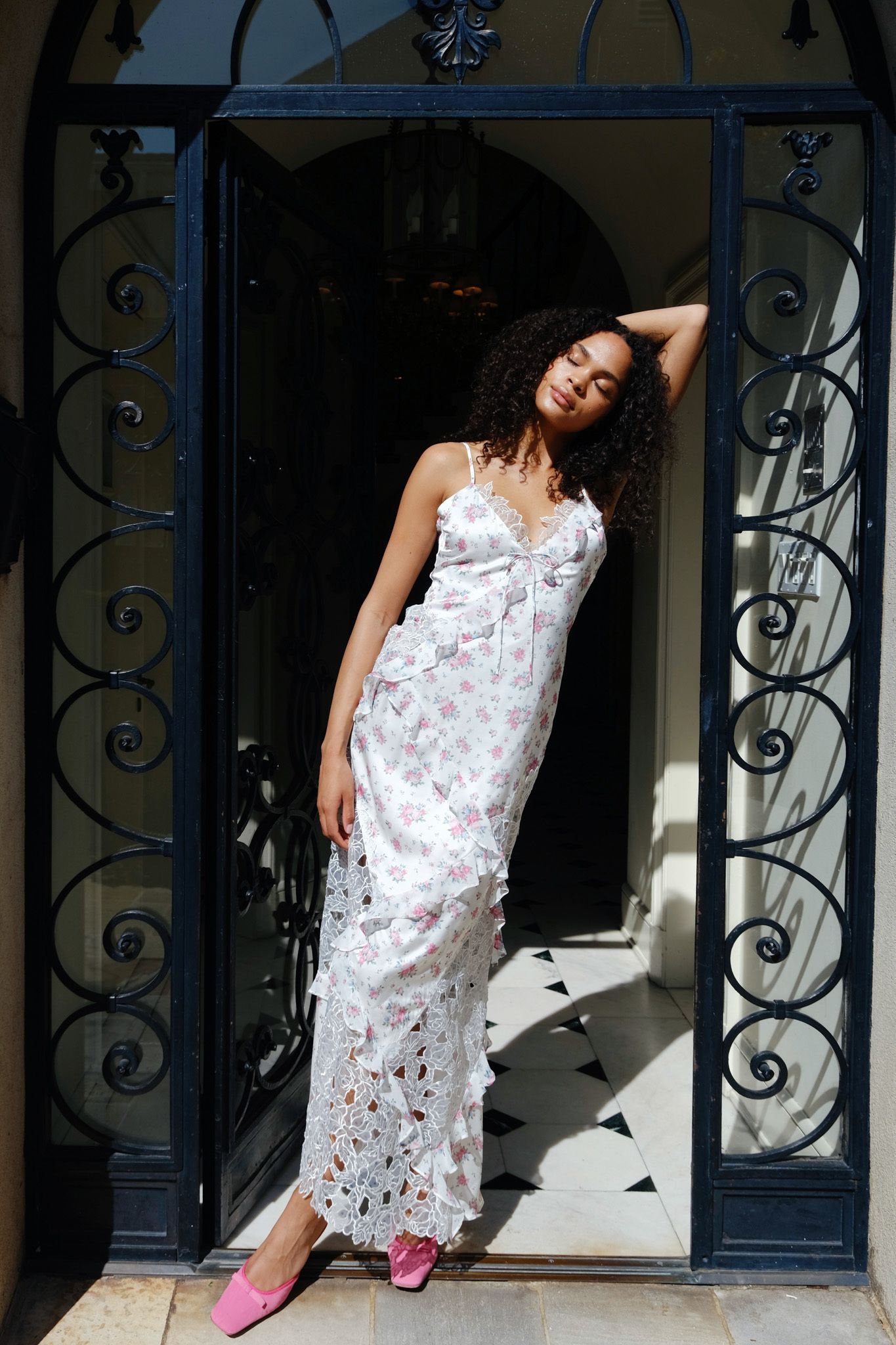 Josalyn Maxi Dress — White | For Love & Lemons
