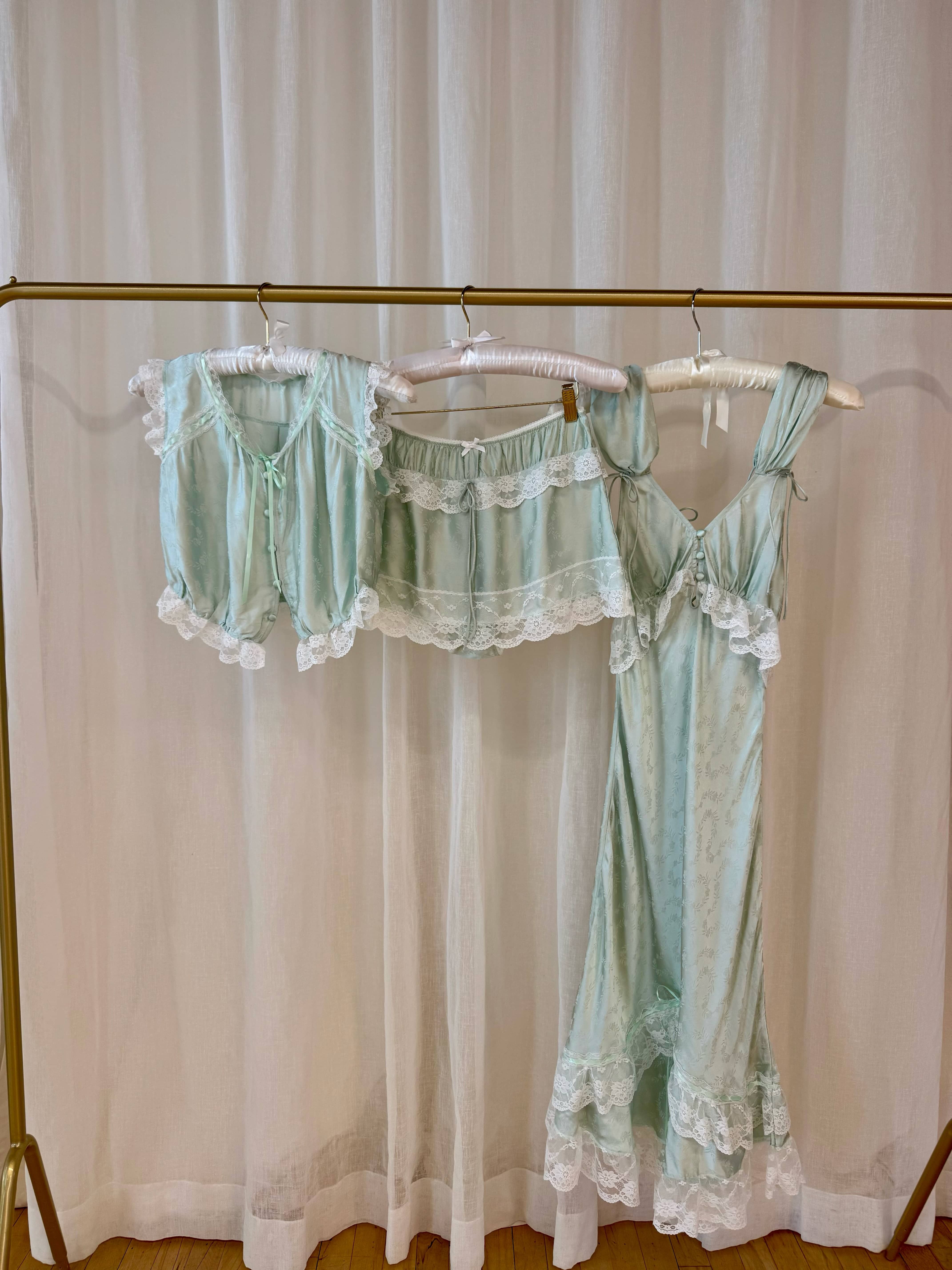 CAMPER mintdesigns IMAN イマン mint twist Mint Twist Jacquard Top — Green | For Love & Lemons